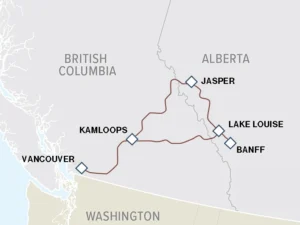 Vancouver-to-Banff-Tour-Route